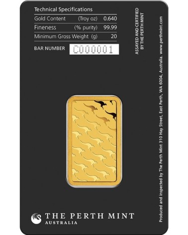 Gold bar Au999.9 The Perth Mint - Kangaroo 20g