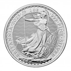 Great Britain- Britannia Ag999 1 oz BU VM backdated