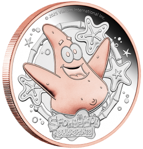 Tuvalu 2025 - SpongeBob SquarePants - Patrick Star Ag999.9 2 oz Proof Gilded