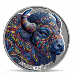 Cameroon 2025 - American Bison Ag999 2 oz Antique