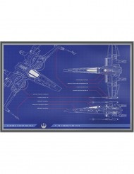 Niue 2025- Star Wars - Millennium Falcon - Blueprint Foil Ag999 1 oz