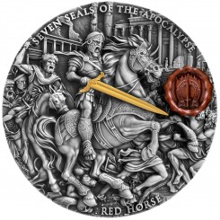 Niue Island 2025 - Seven Seals of the Apocalypse - Red Horse Ag999.9 3 oz
