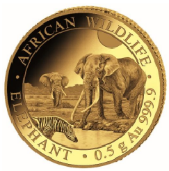Somalia 2026 - African WIldlife - Elephant Au999.9 0,5g BU
