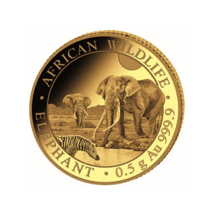 Somalia 2026 - African WIldlife - Elephant Au999.9 0,5g BU
