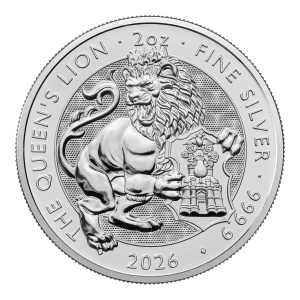 Great Britain 2026-The Royal Tudor Beasts- Queen's Lion Ag999.9 2oz BU