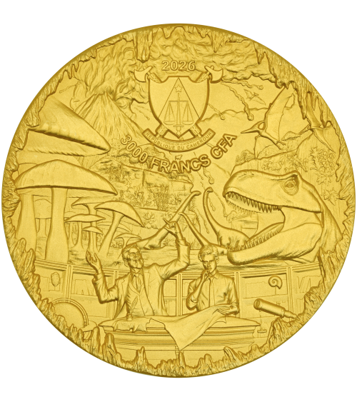 Cameroon 2026 - Journey to the Center of the Earth Ag999.9 3 oz Gilding