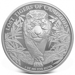 Cambodia 2026 - Lost Tigers of Cambodia Ag999 1 oz BU