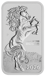 Australia 2026 - Lunar Horse Ag999.9 1oz Rectangular Coin BU