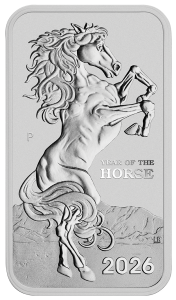 Australia 2026 - Lunar Horse Ag999.9 1oz Rectangular Coin BU