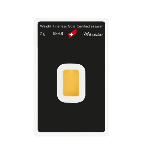 Gold bar Au999.9 Heraeus/Argor-Heraeus - 2 g