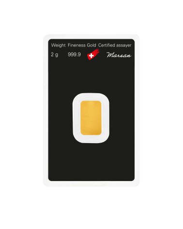 Gold bar Au999.9 Argor-Heraeus - 2 g