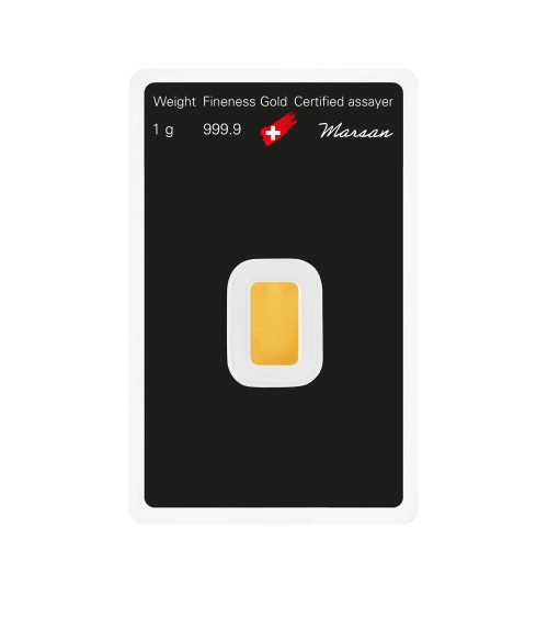 Gold bar Au999,9 Argor-Heraues - 1g