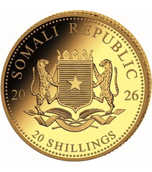 Somalia 2026 -African Wildlife- Elefant Au999.9 0,5g
