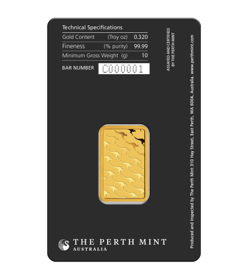 Gold bar Au999.9 The Perth Mint - Kangaroo 10g