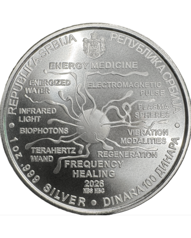 Serbia 2026 - Nikola Tesla Energy Medicine Ag999 1 oz BU