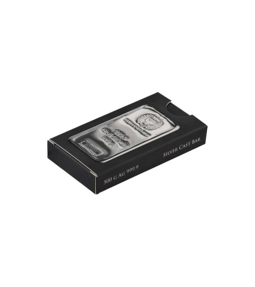 Silver bar Ag999.9 Germania Mint - 500g cast bar EXP