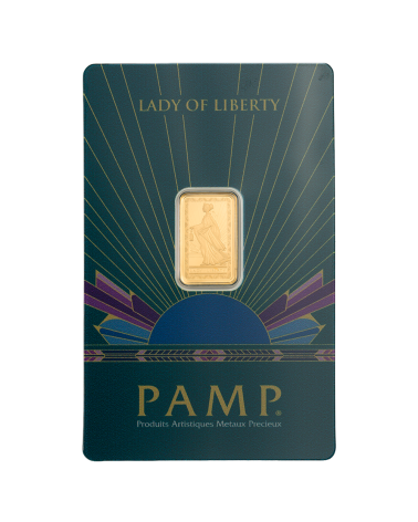 Gold bar Au999.9 - PAMP Lady of Liberty 2,5g