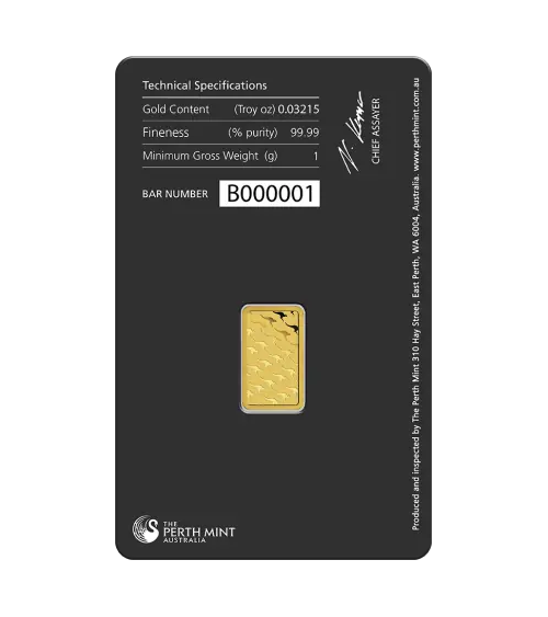 Gold bar Au999.9 The Perth Mint - Kangaroo 1g