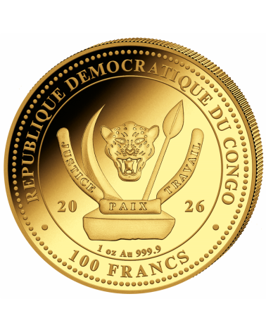 Congo 2026 - Shark World´s Wildlife Au999.9 1oz BU