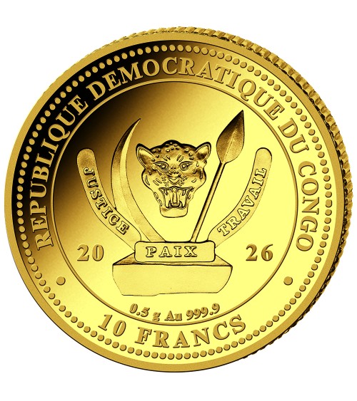 Congo 2026 - Shark World´s Wildlife Au999.9 0,5g Proof