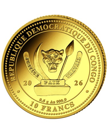 Congo 2026 - Shark World´s Wildlife Au999.9 0,5g Proof