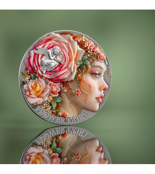 Cameroon 2026 - Flower Fairy Nature Spirits Ag999 2oz Antique finish