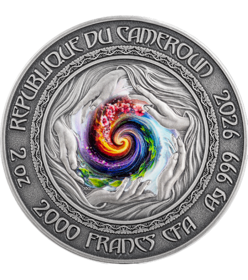 Cameroon 2026 - Flower Fairy Nature Spirits Ag999 2oz Antique finish