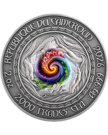 Cameroon 2026 - Flower Fairy Nature Spirits Ag999 2oz Antique finish