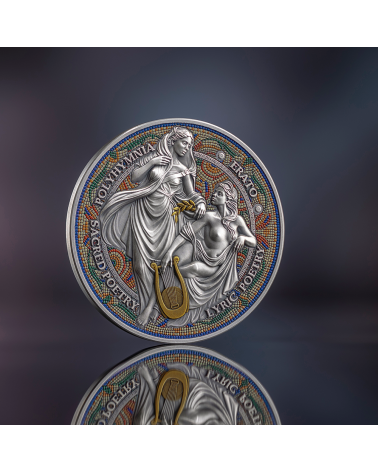 Cameroon 2026 - Erato and Polyhymnia The Nine Muses Ag999 2oz proof