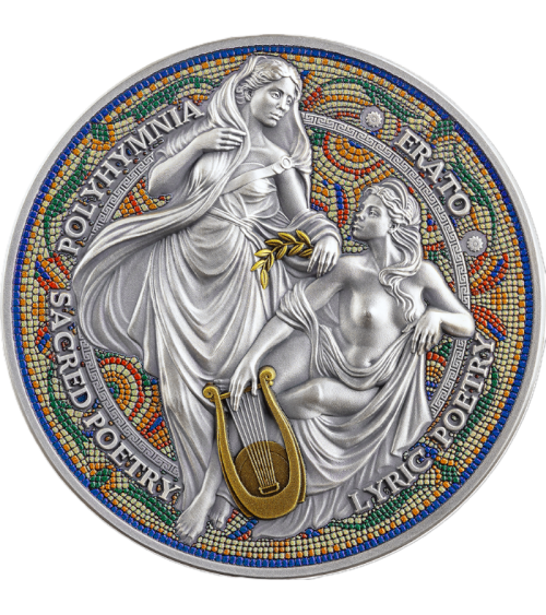 Cameroon 2026 - Erato and Polyhymnia The Nine Muses Ag999 2oz proof