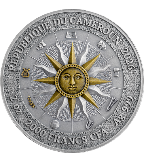 Cameroon 2026 - Erato and Polyhymnia The Nine Muses Ag999 2oz proof