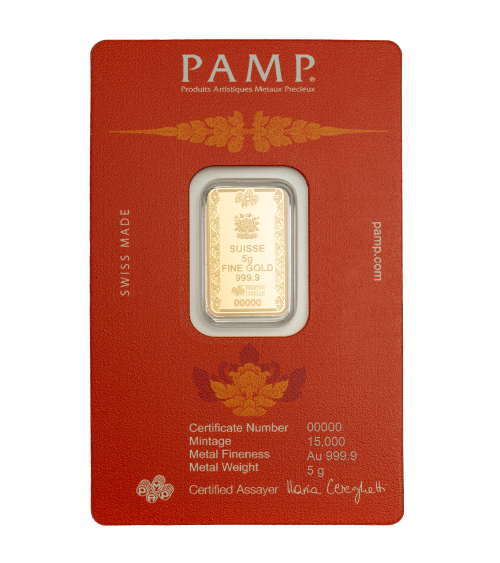 Gold bar - PAMP - Buddha Au999.9 5g