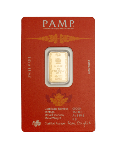 Gold bar - PAMP - Buddha Au999.9 5g