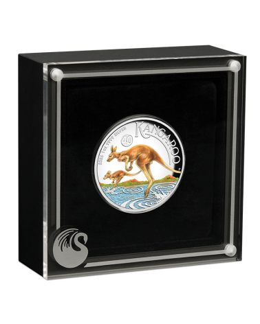 Australia 2026 - Kangaroo Ag999.9 1oz proof high relief coloured
