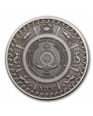 Niue 2026 - The Kraken Ag999 1oz Antique