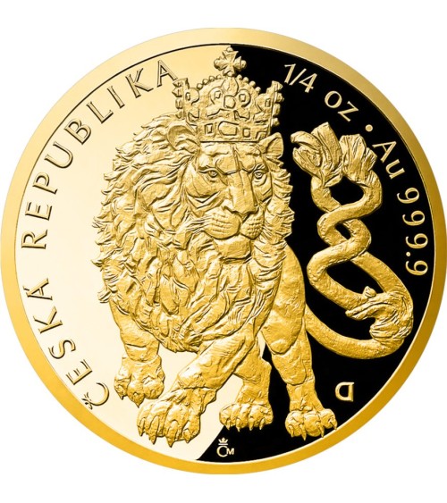 Niue 2026 - Czech Lion Au999.9 1/4oz BU Proof