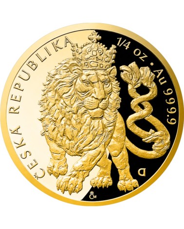 Niue 2026 - Czech Lion Au999.9 1/4oz BU Proof