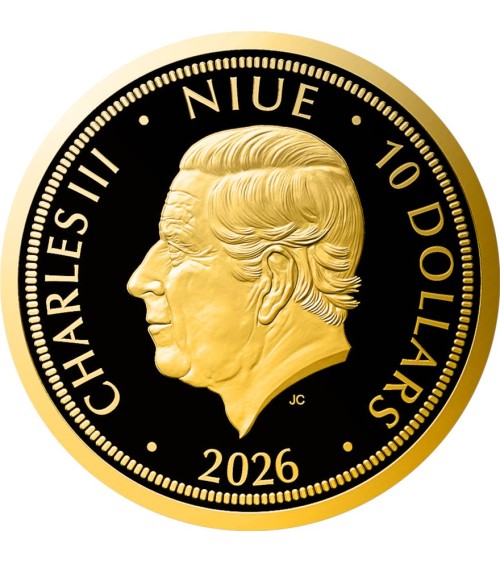 Niue 2026 - Czech Lion Au999.9 1/4oz BU Proof