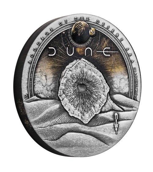Tuvalu 2026- Dune Scourge of the Desert Sea Ag999.9 2oz Antiqued Coloured