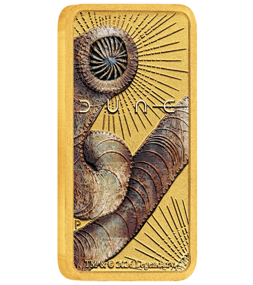 Gold bar Au999.9 - The Perth Mint 2026 Legendary - Dune 1g Colored Minted Bar