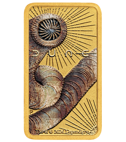 Gold bar Au999.9 - The Perth Mint 2026 Legendary - Dune 1g Colored Minted Bar