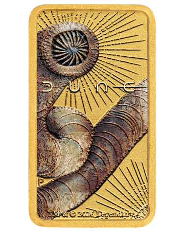 Gold bar Au999.9 - The Perth Mint 2026 Legendary - Dune 1g Colored Minted Bar