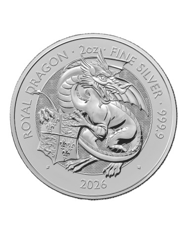 Great Britain 2026 - The Royal Tudor Beasts Royal Dragon Ag999.9 2oz BU