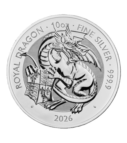 Great Britain 2026 - The Royal Tudor Beasts Royal Dragon Ag999.9 10 oz BU