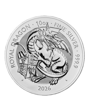 Great Britain 2026 - The Royal Tudor Beasts Royal Dragon Ag999.9 10 oz BU
