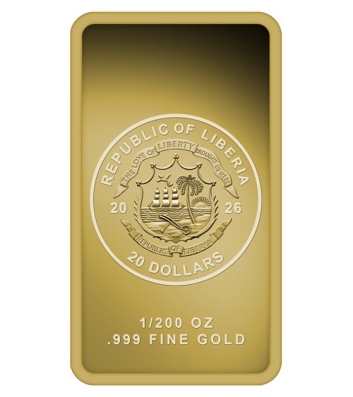 Liberia 2026 - Black Widow Au999 1/200 oz