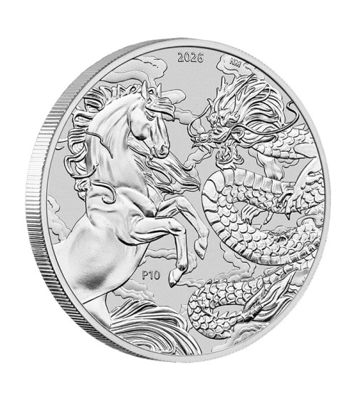Australia 2026 - Chinese Myths and Legends - Dragon and Horse Ag999.9 1 oz BU