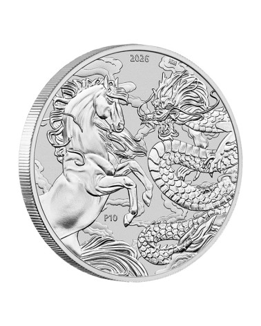 Australia 2026 - Chinese Myths and Legends - Dragon and Horse Ag999.9 1 oz BU