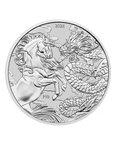 Australia 2026 - Chinese Myths and Legends - Dragon and Horse Ag999.9 1 oz BU