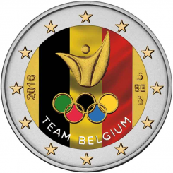Belgium 2 Euro 2016 - Olympic Games Rio 2016 coloured